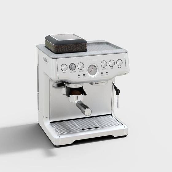 Low Poly Coffee Machine 3D model