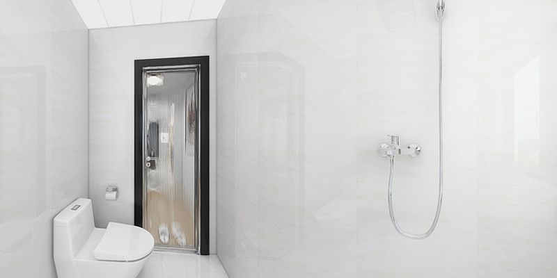 Modern Minimalist Bathroom with Black & White
