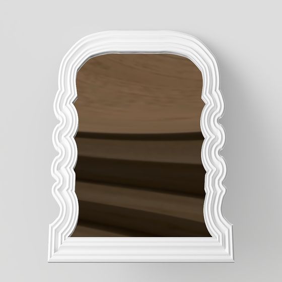Vintage Arched Mirror Frame 3D model