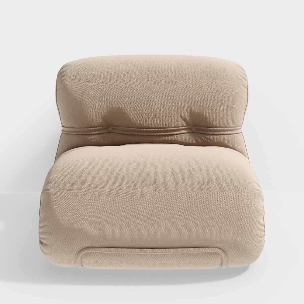 Modern cream style living room single sofa