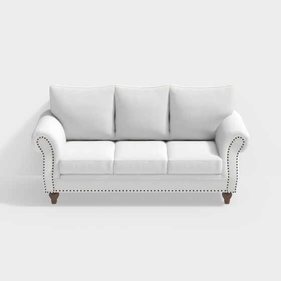 Cozy Comfort Low-Poly Sofa 3D model