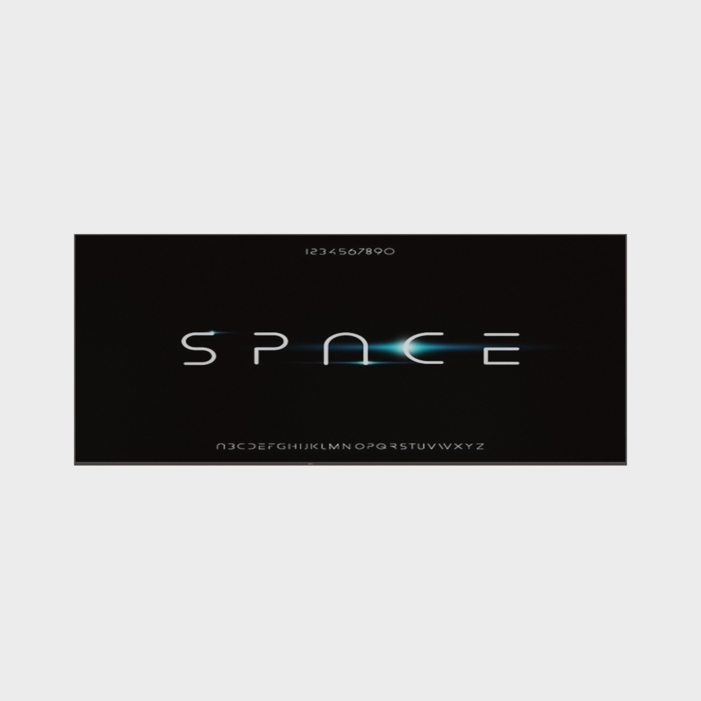 Futuristic Space Font 3D model