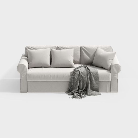 Cozy Corner Sofa 3D model for Modern Spaces