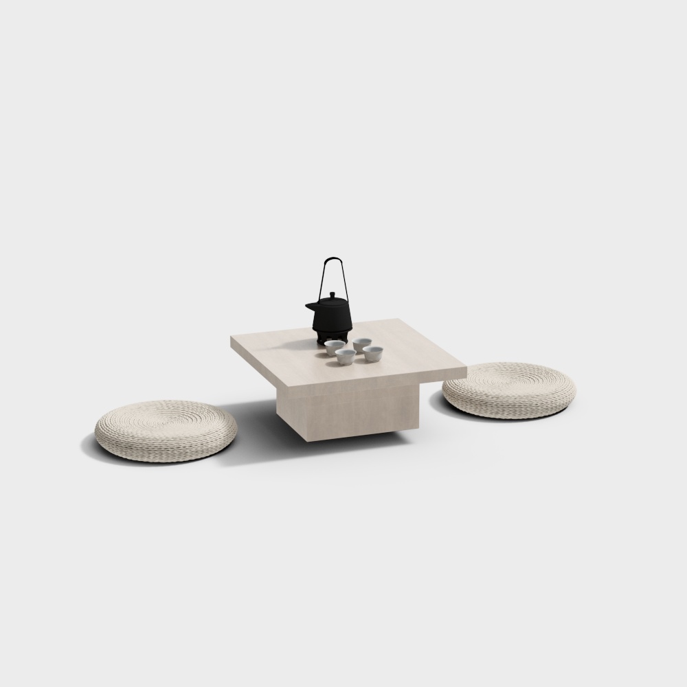 Bộ bàn trà và ghế phòng ngủ Wabi-sabi