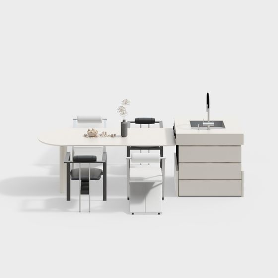 Urban Kitchen 3D model for Modern Spaces