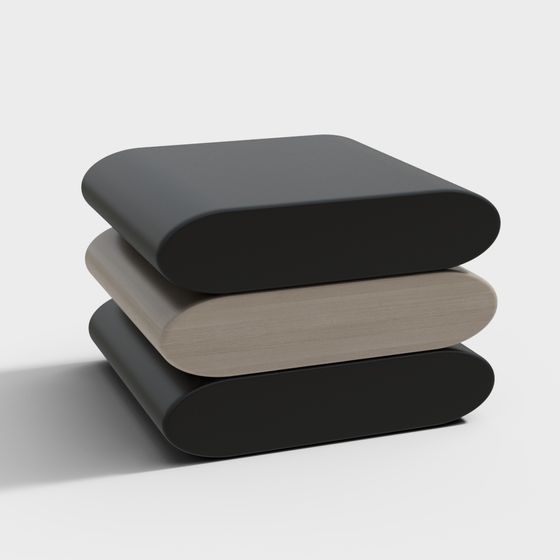 Stacked Geometric 3D model for Modern Design