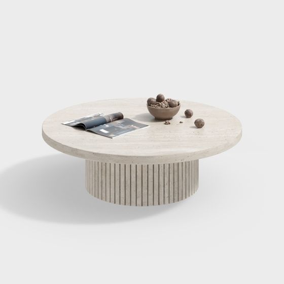 Low Poly Round Table 3D model Design