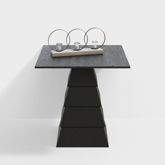 Minimalist 3D Dining Table Model