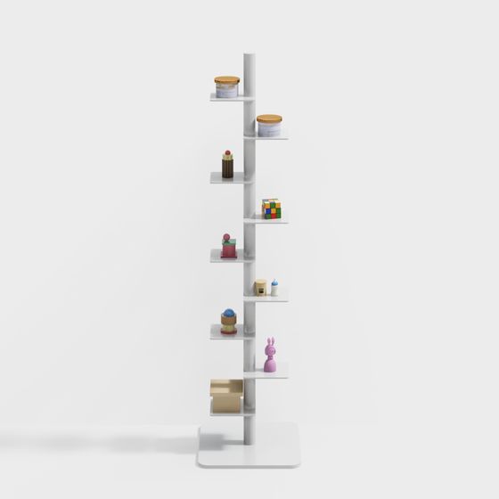 Sleek Tower Shelf 3D model
