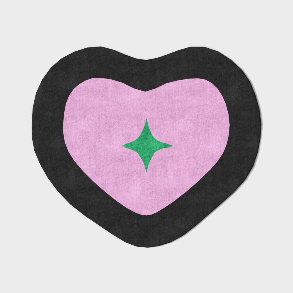 Love Heart 3D Model – Low-Poly Pink Heart with Star