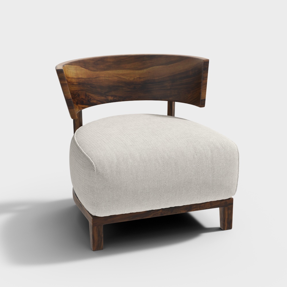 Silla de ocio de tela única antigua estilo Wabi-sabi