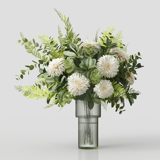 Spring Bouquet Low-Polygon High-Detail 3D Model