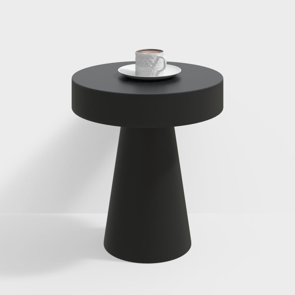 Антикварный круглый черный стол для гостиной в стиле ваби-саби