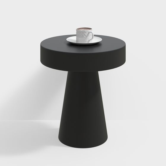 Антикварный круглый черный стол для гостиной в стиле ваби-саби