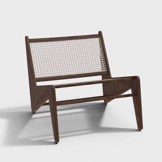 Chic Low-Polygon 3D Seat Model for Modern Design