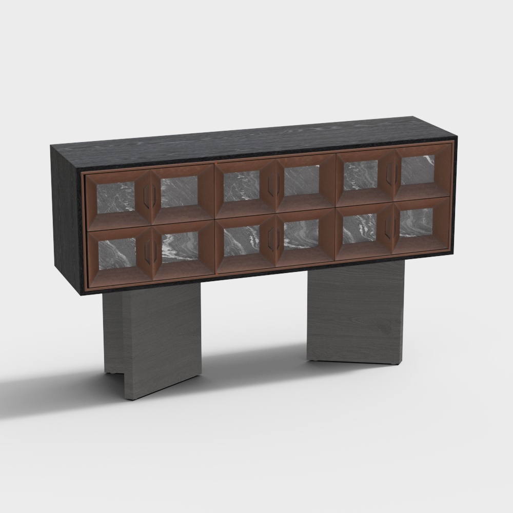 Wabi-sabi antique living room decorative cabinet