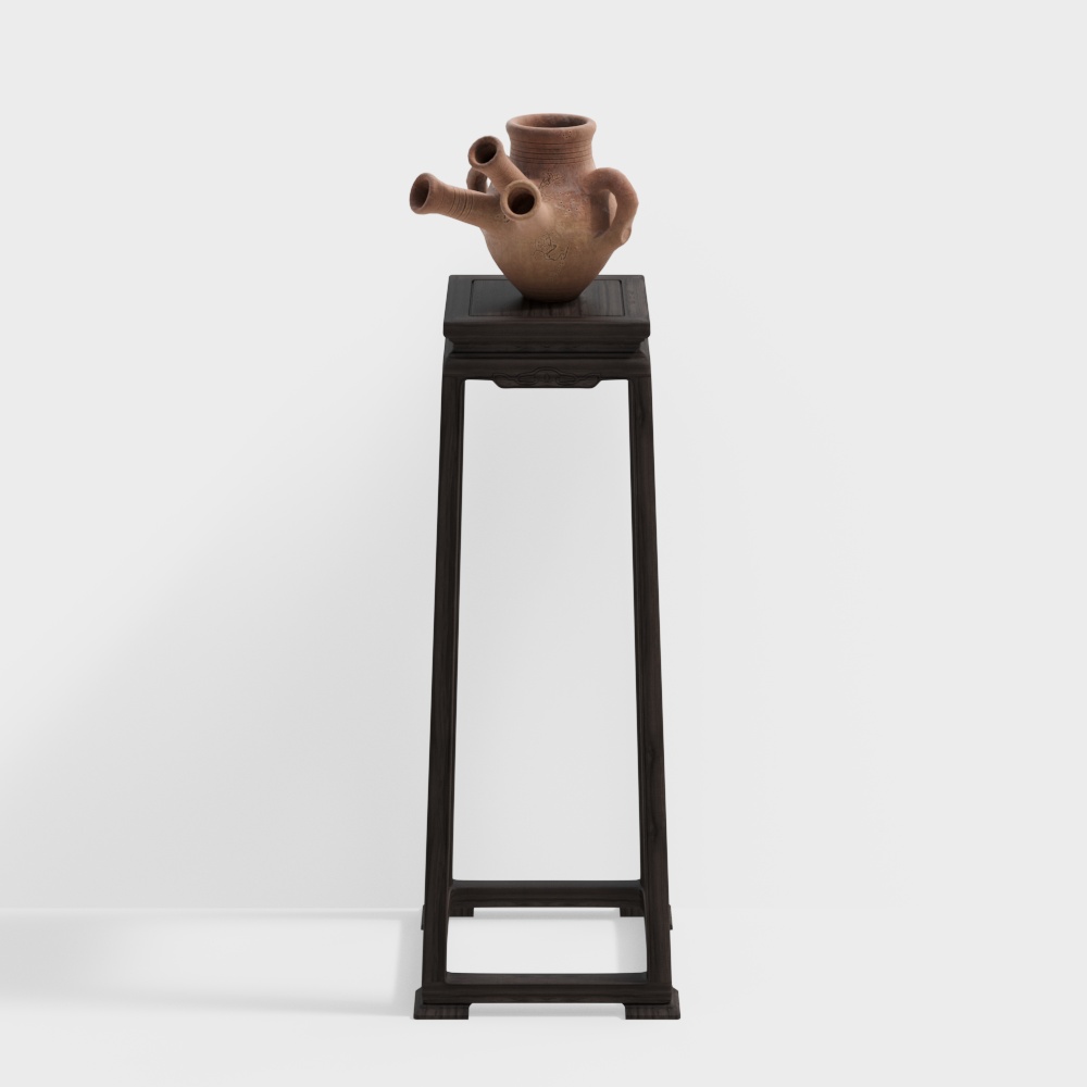 Cadre de fleurs en bois massif de salon ancien Wabi-sabi