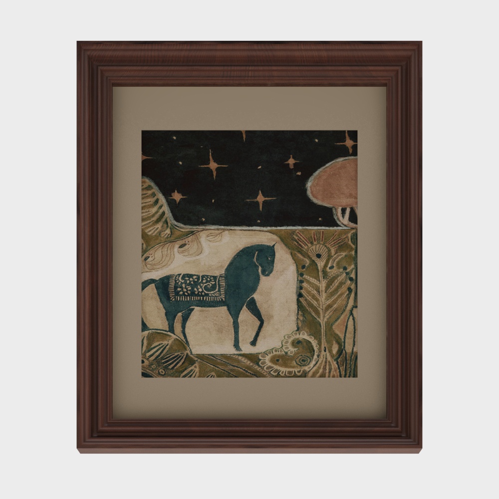 Wabi-sabi ancient style living room decorative painting