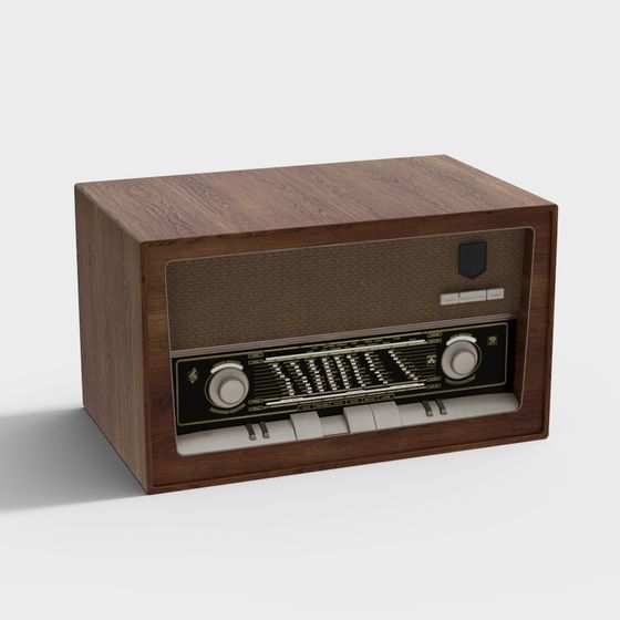 Vintage Radio 3D model for Nostalgic Designs