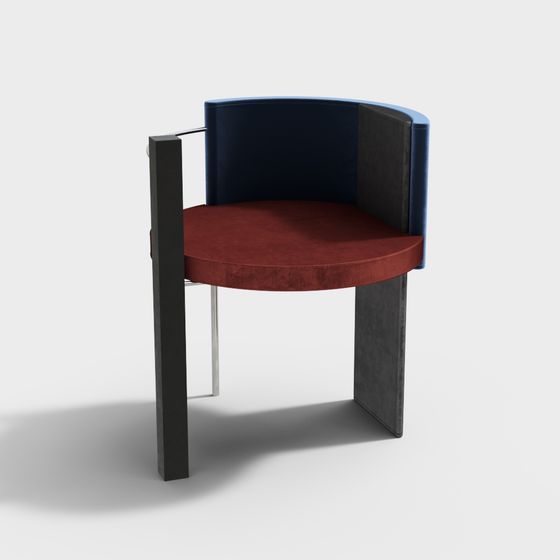 Unique Low-Polygon Design Chair 3D model