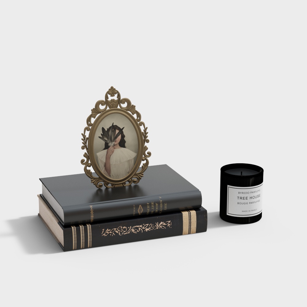 Book candle decoration combination