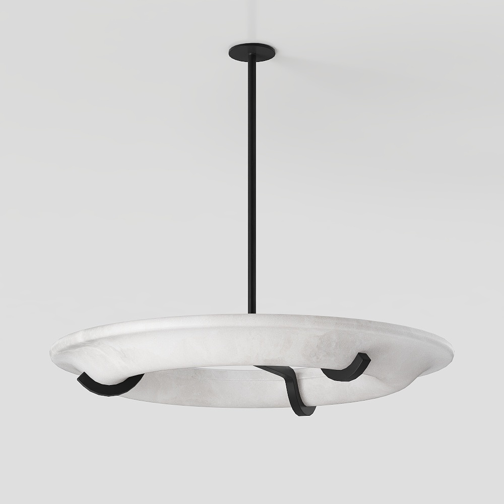 French Chinese style living room Circle chandelier