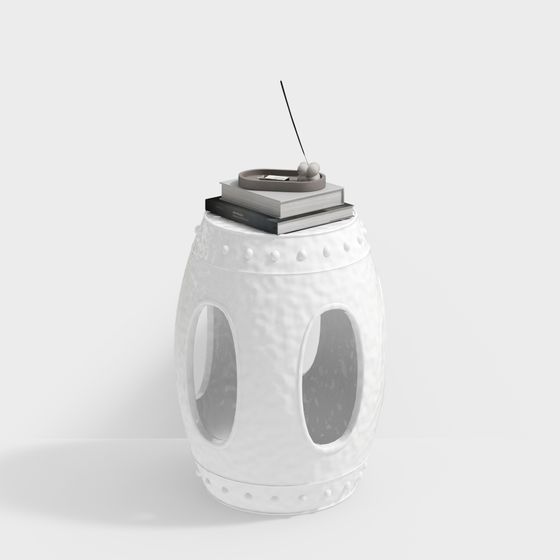 Stylish Round Stool 3D model for Modern Spaces