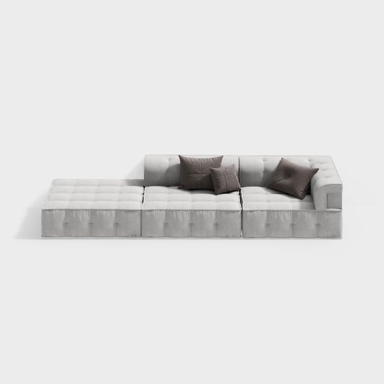 Stylish Modular Sofa 3D model for Modern Interiors