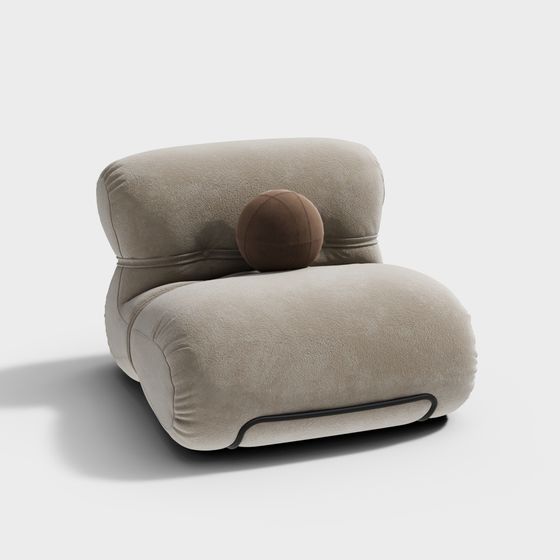 Stylish Low-Polygon Sofa 3D model