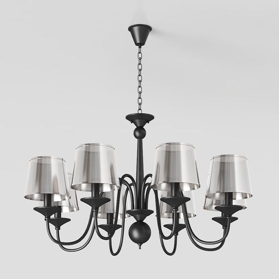 Chic Low-Poly Chandelier 3D model for Contemporary Spaces