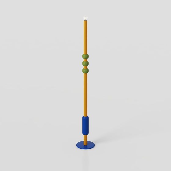 Modern Colorful 3D Lamp Post Model