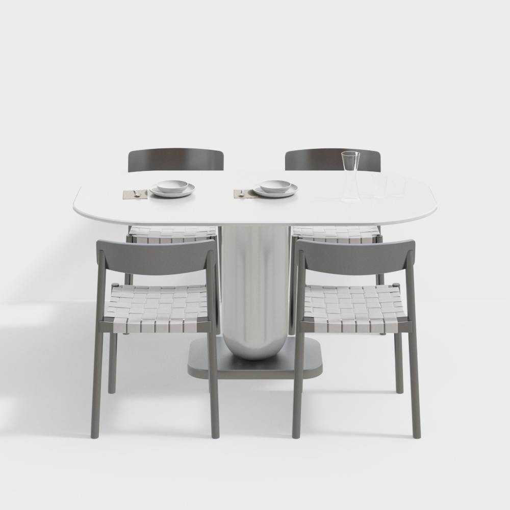 モダンダイニングルームテーブルと椅子の組み合わせ