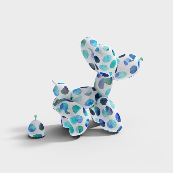 Balloon Dog 3D model - Low Poly & High Detail