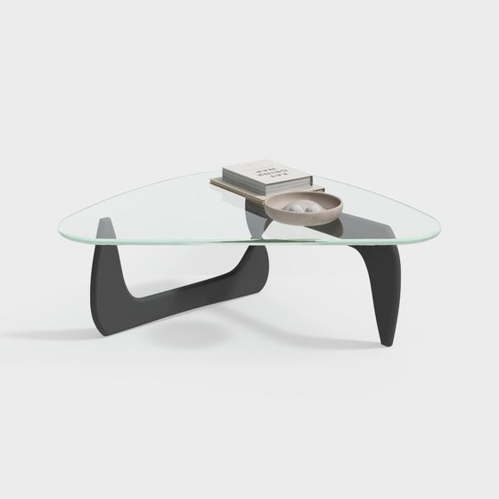 Elegant Glass Coffee Table 3D model