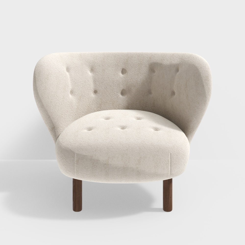 Sofa đơn phong cách kem hiện đại phòng khách