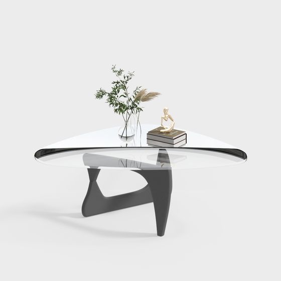 Sleek Glass Table 3D model