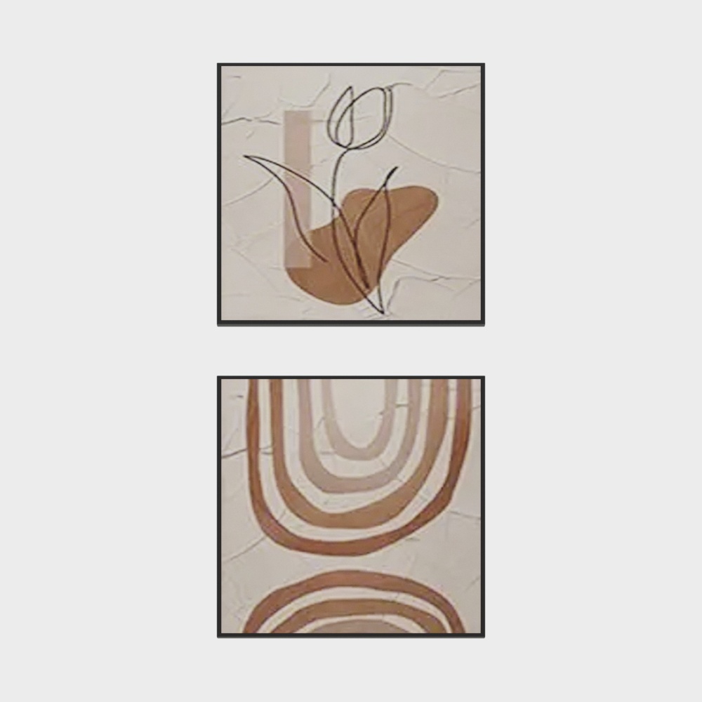 Abstract Floral Puzzle 3D Model – Minimalist Floral Design