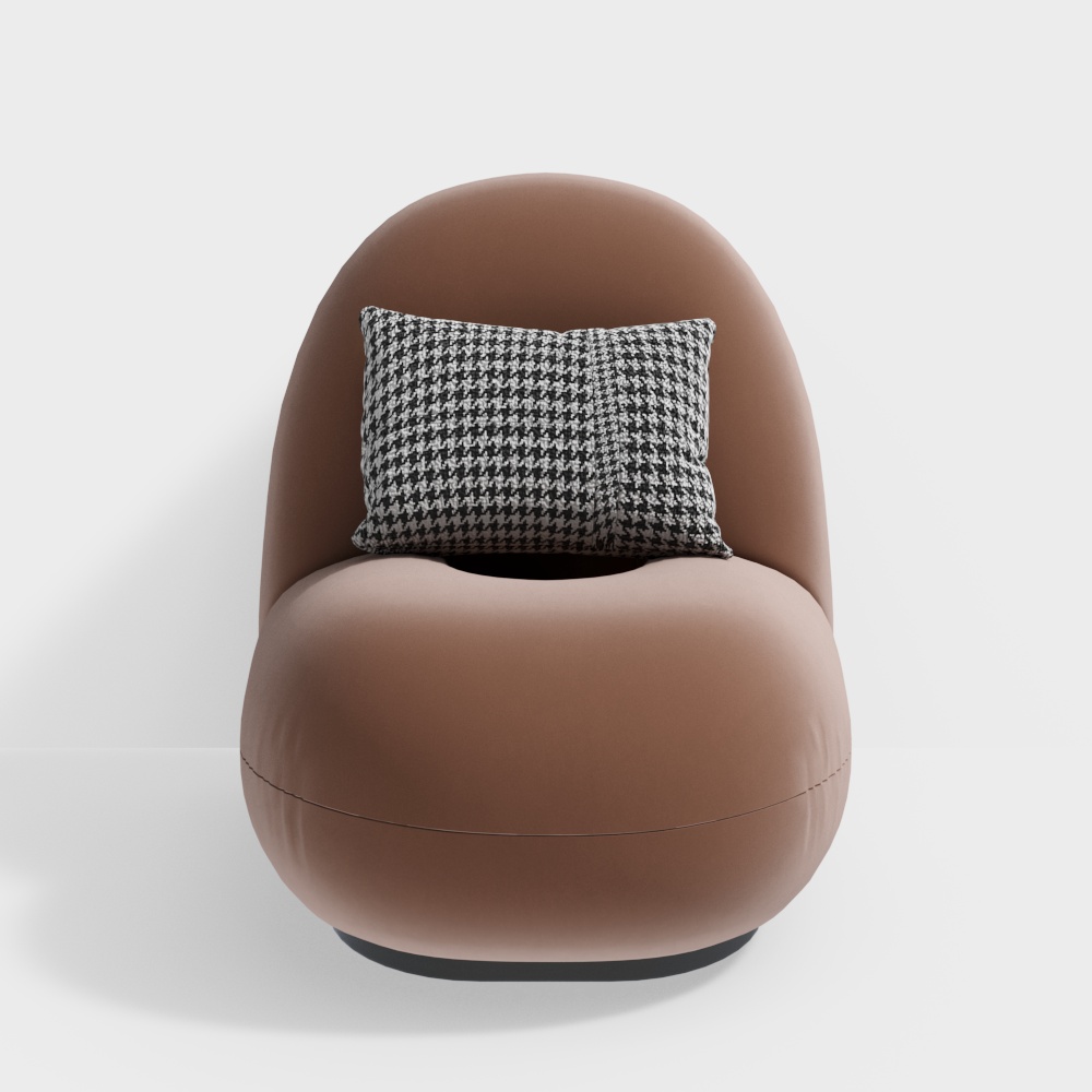 Modern cream style living room single sofa