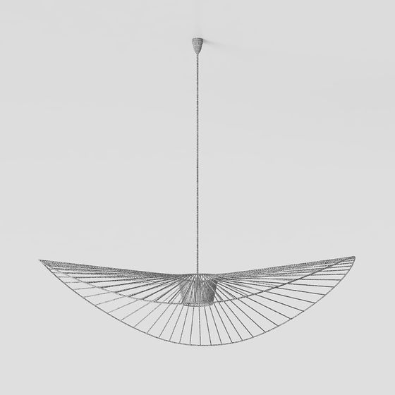 Stylish Low-Poly Chandelier 3D model for Creative Spaces