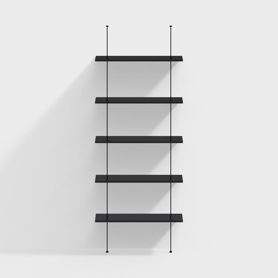Minimalist Hanging Bookshelf 3D model