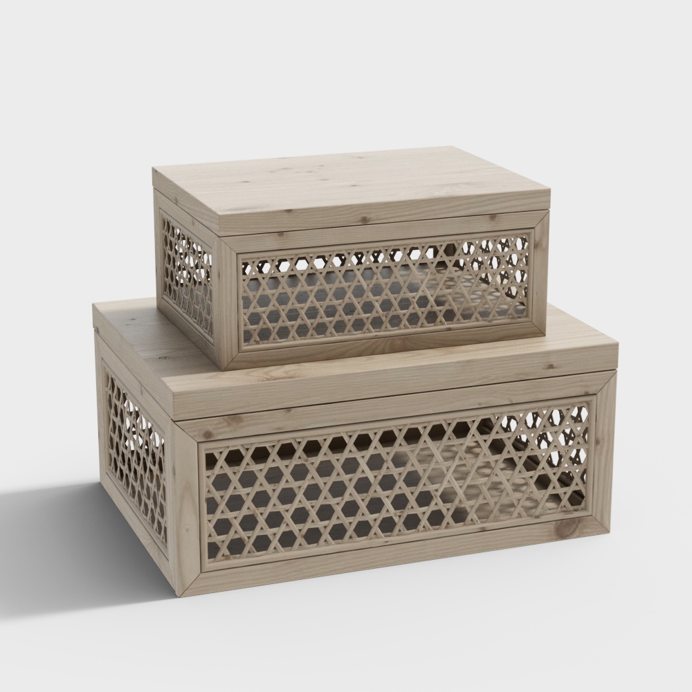 Rattan storage box