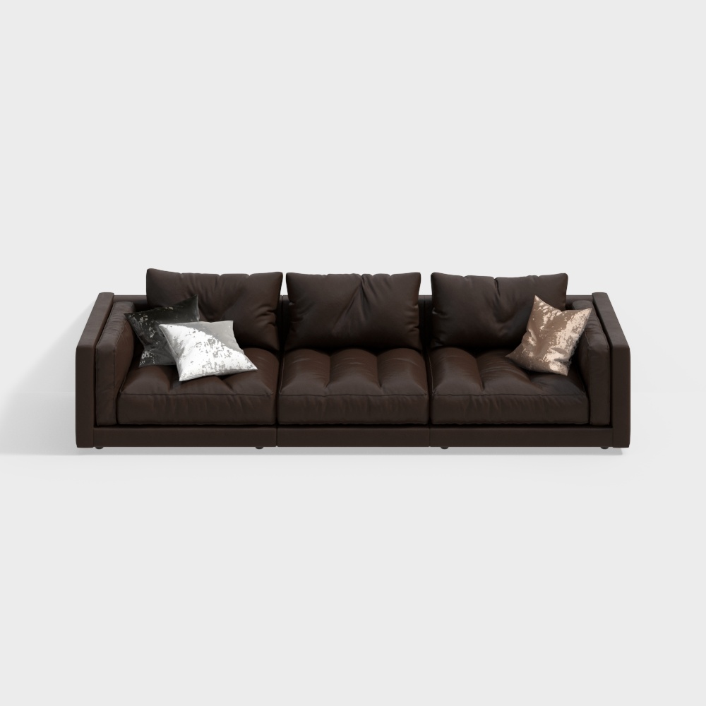 Sofá de cuero de arte multitudinario de estilo antiguo moderno para la sala de estar en casa