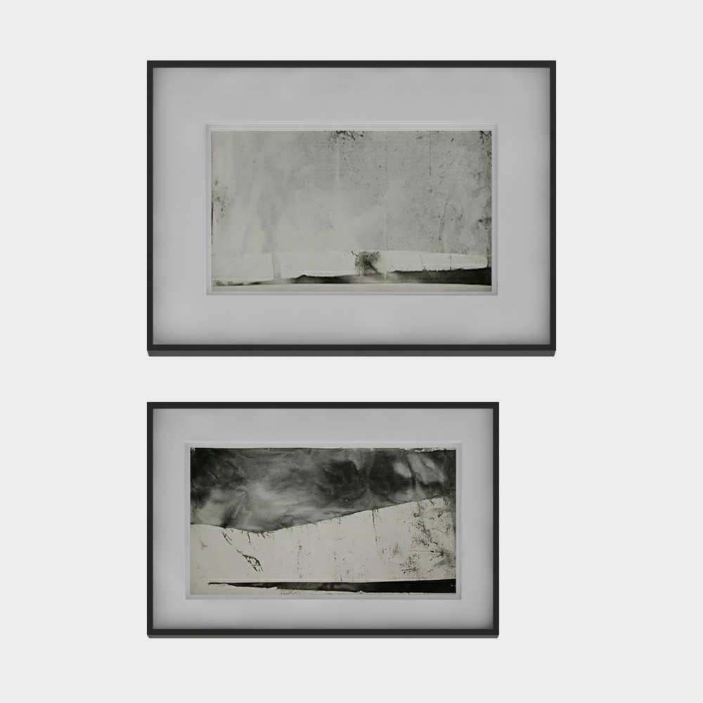 Modern wood style living room decorative painting