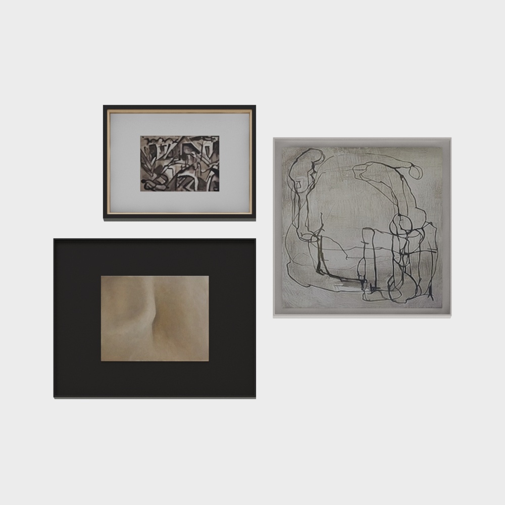 Abstract Frame 3D model for Modern Art