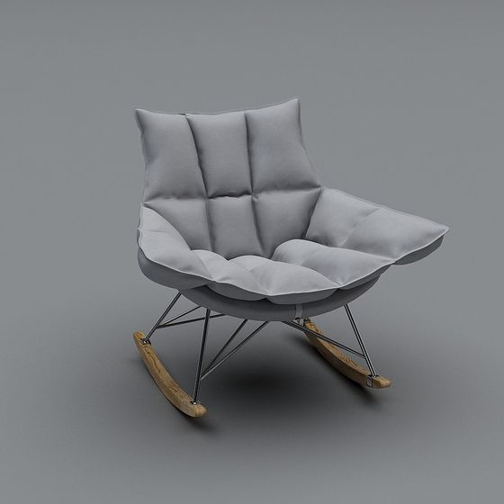 Comfortable Rocking Chair 3D model for Modern Spaces