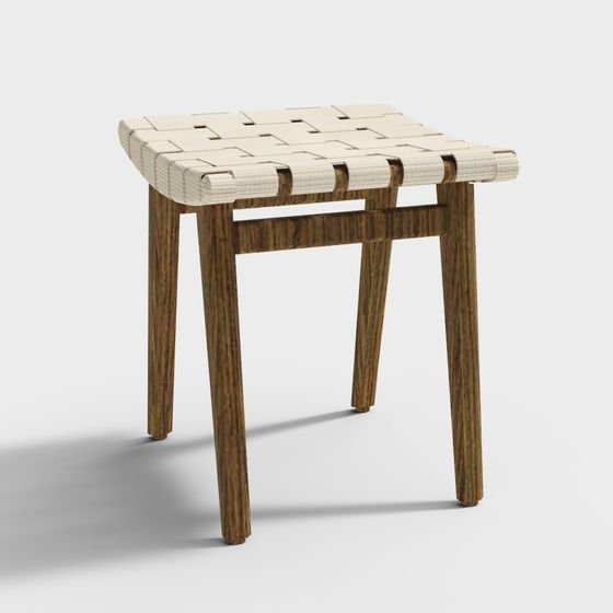 เก้าอี้สตูลเด็ก Knoll Risom 3D,0