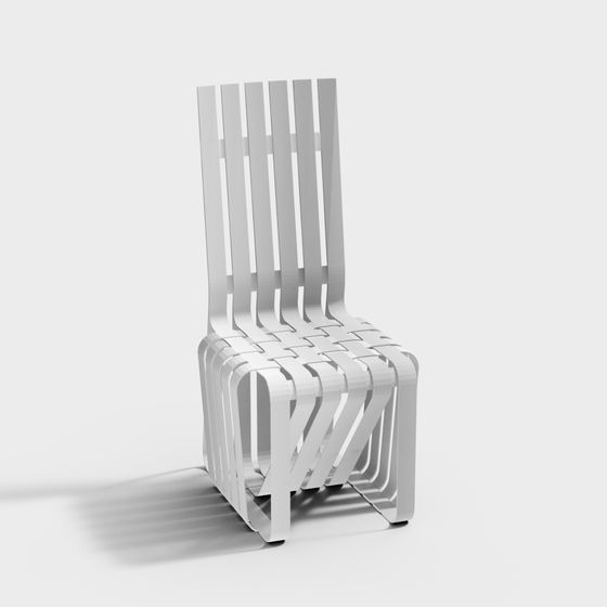 Sleek Lines Chair 3D model for Creative Spaces