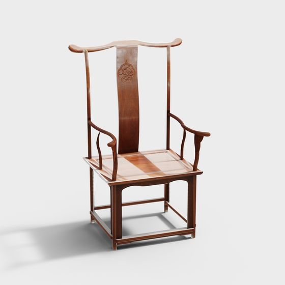 Traditional Chinese Official Hat Chair 3D model
