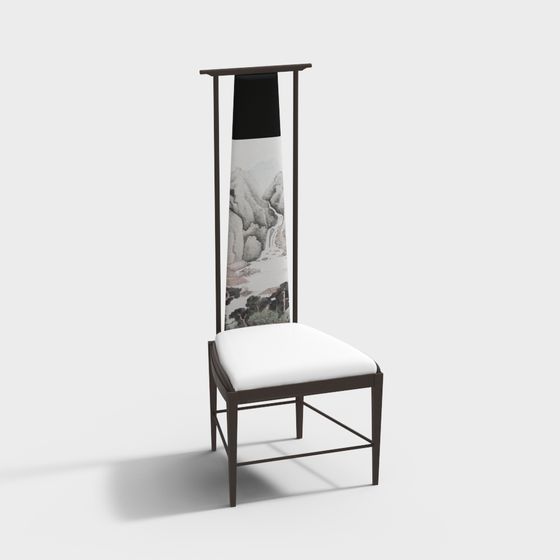 Ink Wash Painting Chair 3D model