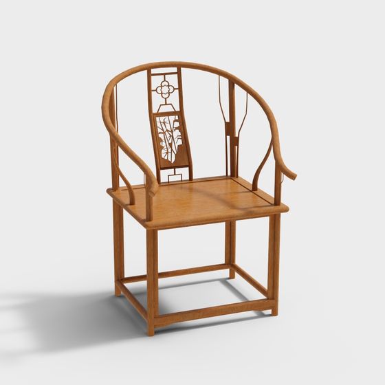 Classic Eastern Elegance Chair 3D model
